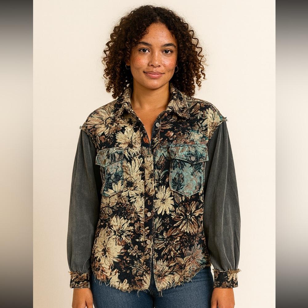 Pol new in package mixed media jacket size Large